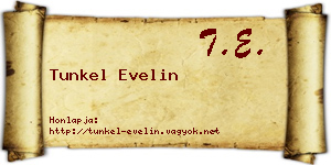 Tunkel Evelin névjegykártya